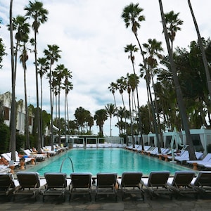 Fine Art Print:  poolside hotel south beach