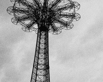 Fine Art Print:  Parachute Drop Coney Island Luna Park, New York