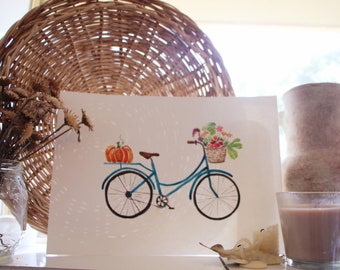 bicycle and pumpkin