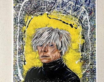 Andy Warhol, Famous Artist, Fine Art Print, 8 X 10" Acrylic painting print