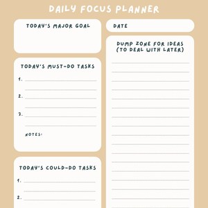 Premium DAILY FOCUS PLANNER