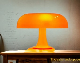 Mushroom Lamp Italian Minimalist LED Orange and White Lighting for Home & Office-Without bulb