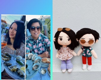 Custom Crochet Couple Doll – Personalized Wedding Gift, Portrait Doll