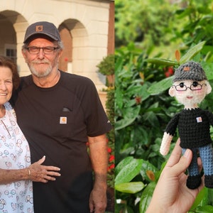 Custom Crochet Doll, Look alike Doll, Personalized Doll, Portrait Doll, Mini Me Doll, Custom Stuffed doll, Mini human doll, Amigurumi Doll