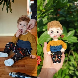 Custom Crochet Doll, Look alike Doll, Personalized Doll, Portrait Doll, Mini Me Doll, Custom Stuffed doll, Mini human doll, Amigurumi Doll