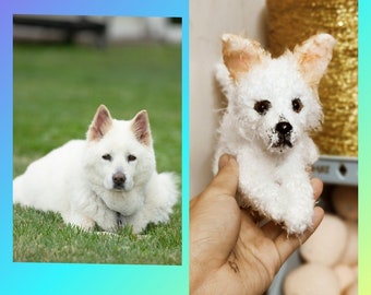 Custom Crochet Dog Plush, Personalized Pet Stuffed Animal