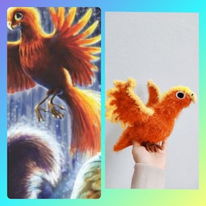 Custom Plush Commission, Bird Crochet doll, Firehawk doll, Custom Stuffed Animal From Drawing, Drawing Into Plush, Amigurumi Doll