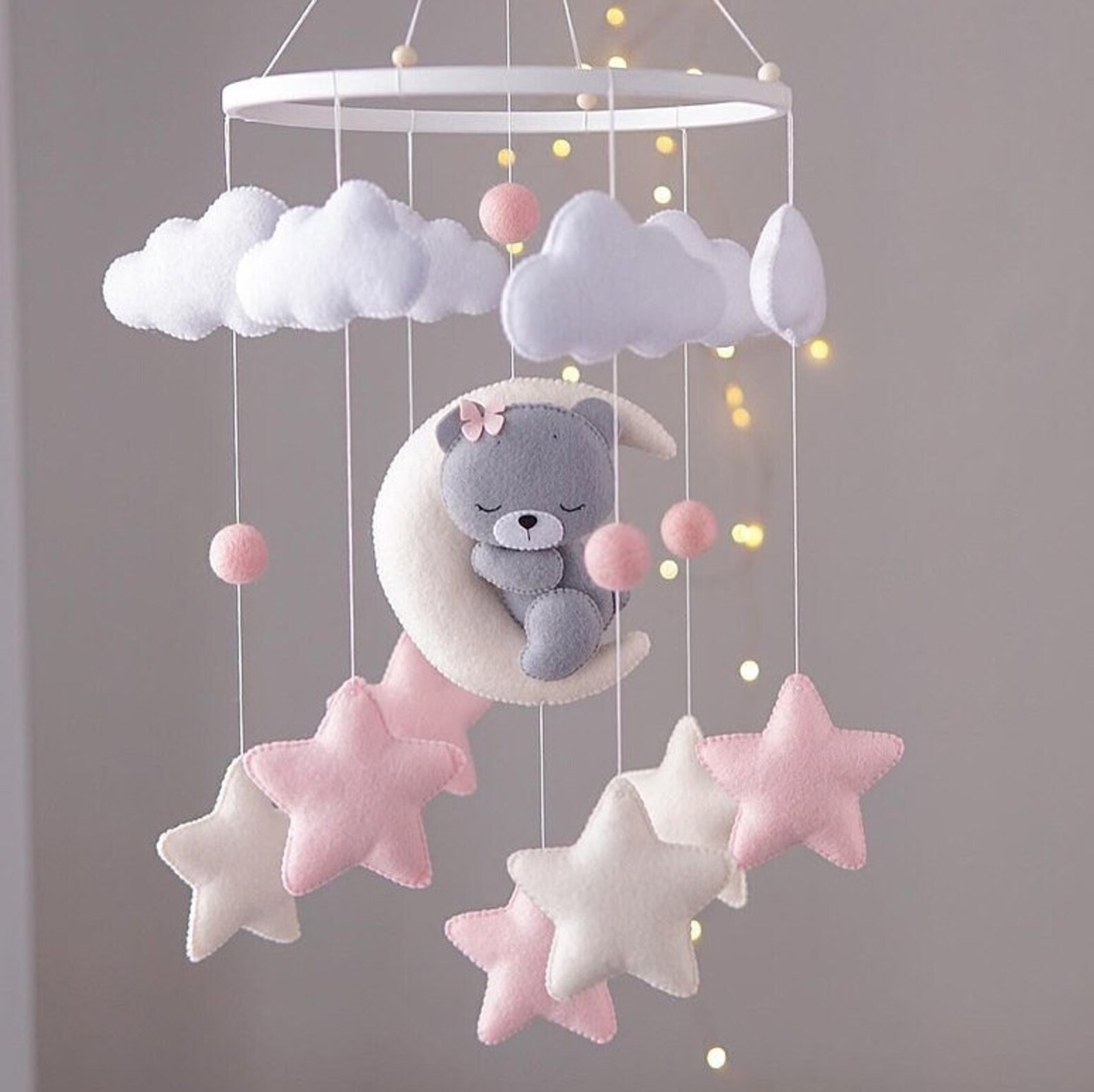 Baby Mobile Teddy Bear Nursery Mobile Bear Baby Mobile for Etsy