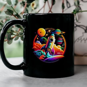 Astronaut Space Tea Mug Aesthetic Space Gift' Sticker
