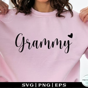Grammy SVG PNG, Grammy Heart shirt svg, Mother&#39;s Day svg file for Cricut, PNG Sublimation for Mug, Tumblers, Totes Cut File Digital Download