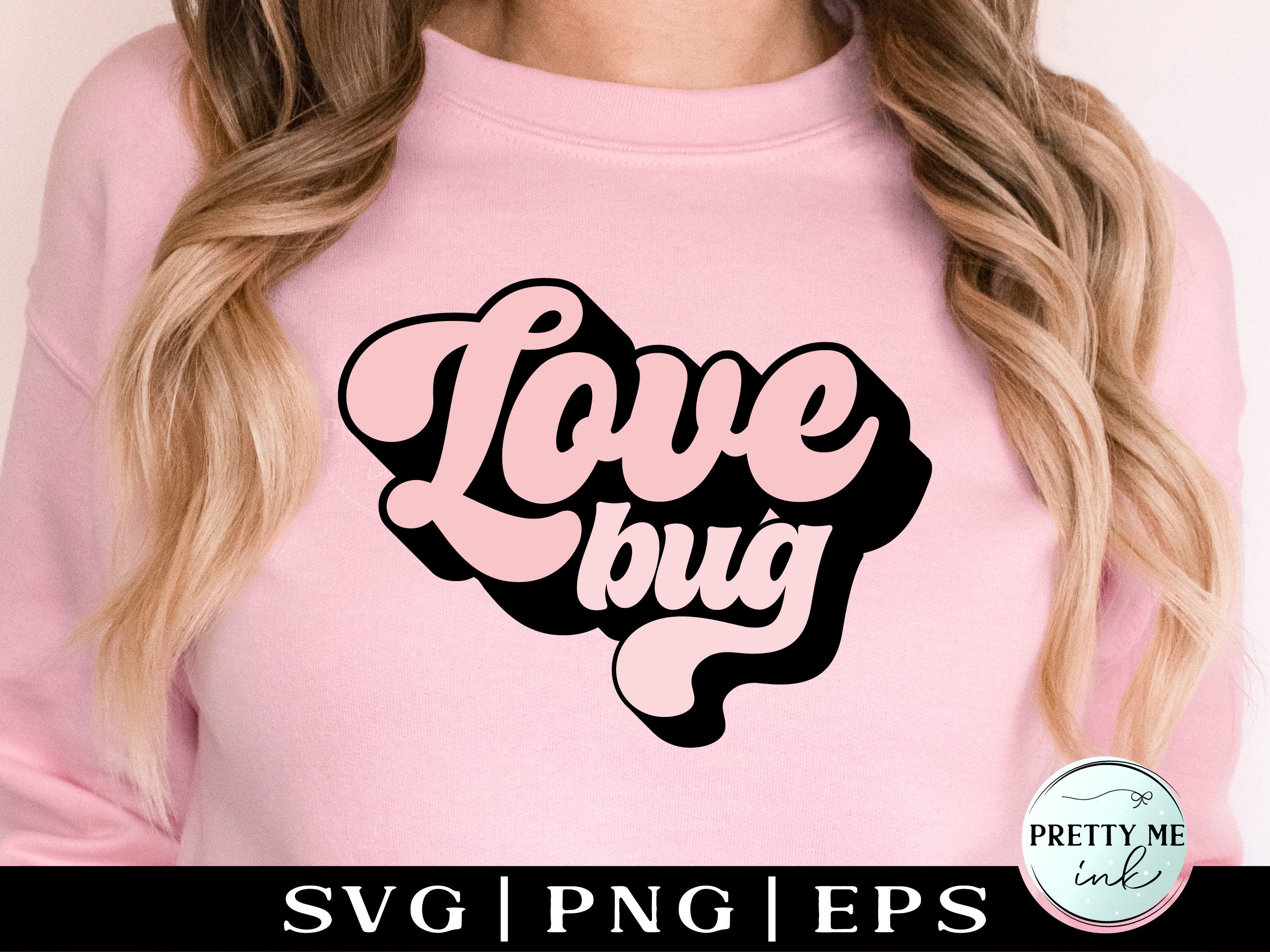 Love Bug SVG PNG, Cute Valentine Shirt SVG, Groovy Valentine Kid ...