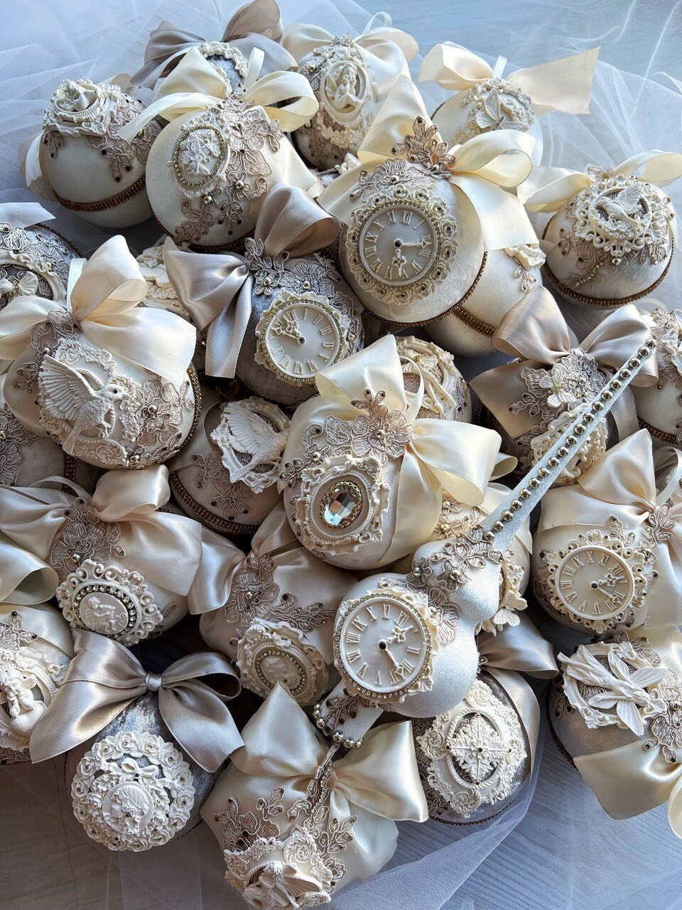 Ivory Cream Burlap Bows Ivory Cream Wedding Bows Christmas 