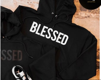 Blessed Hoodie, religous sweatshirt, Christian faith gift, God is good, religious gifts