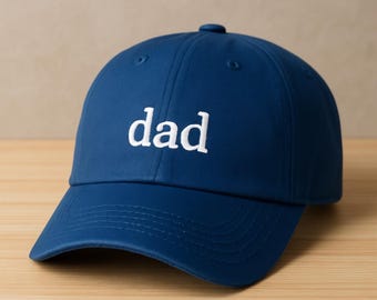 Personalized Custom Embroidered Dad Cap - Custom Grandpa Hat with Est Year - Customizable Baseball Cap for Dad - Father's Day Gift