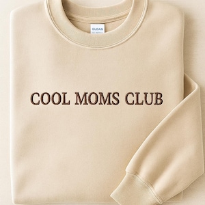 embroidered “COOL MOMS CLUB” sweatshirt, gift for mom