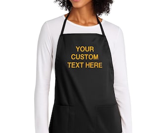 Delantal bordado personalizado / Delantal de cocina bordado / Delantal de chef personalizado / Delantal de empresa con logotipo / Delantal de chef / Delantal de panadero / Delantal de barista / Impreso