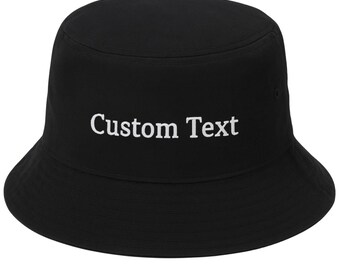 Custom Text Embroidered Hat, Personalized Hat, Bucket Hat, Gift For New Dad Mom, Gift For Bride, Bachelorette, Christmas Gift, Grandpa Gift