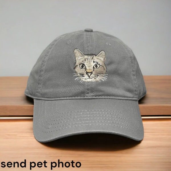 Cappello per animali domestici ricamato personalizzato Animale domestico ricamato personalizzato su cappello Berretto da baseball personalizzato utilizzando la foto del tuo cane