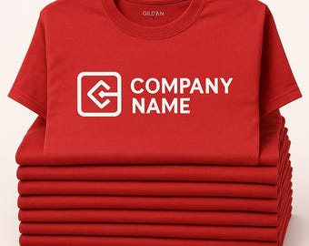 Bulk Custom Gildan Shirts • Business Logo T-Shirts • Staff Uniform Tees • School Spirit Shirts • Custom Printed Shirts