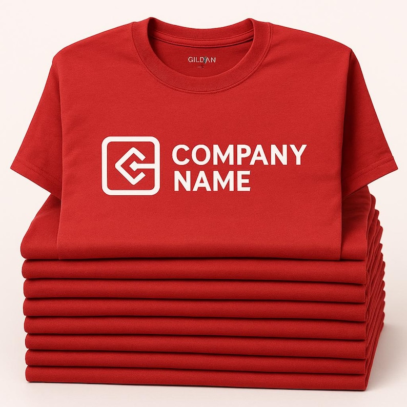 Bulk Custom Gildan Shirts • Business Logo T-Shirts • Staff Uniform Tees • School Spirit Shirts • Company Branded Apparel • Custom Printed Shirts