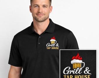 Custom Embroidered Polo Shirts | Business Logo Polo | Company Uniform Shirts | Left Chest Logo Polo Bulk Orders