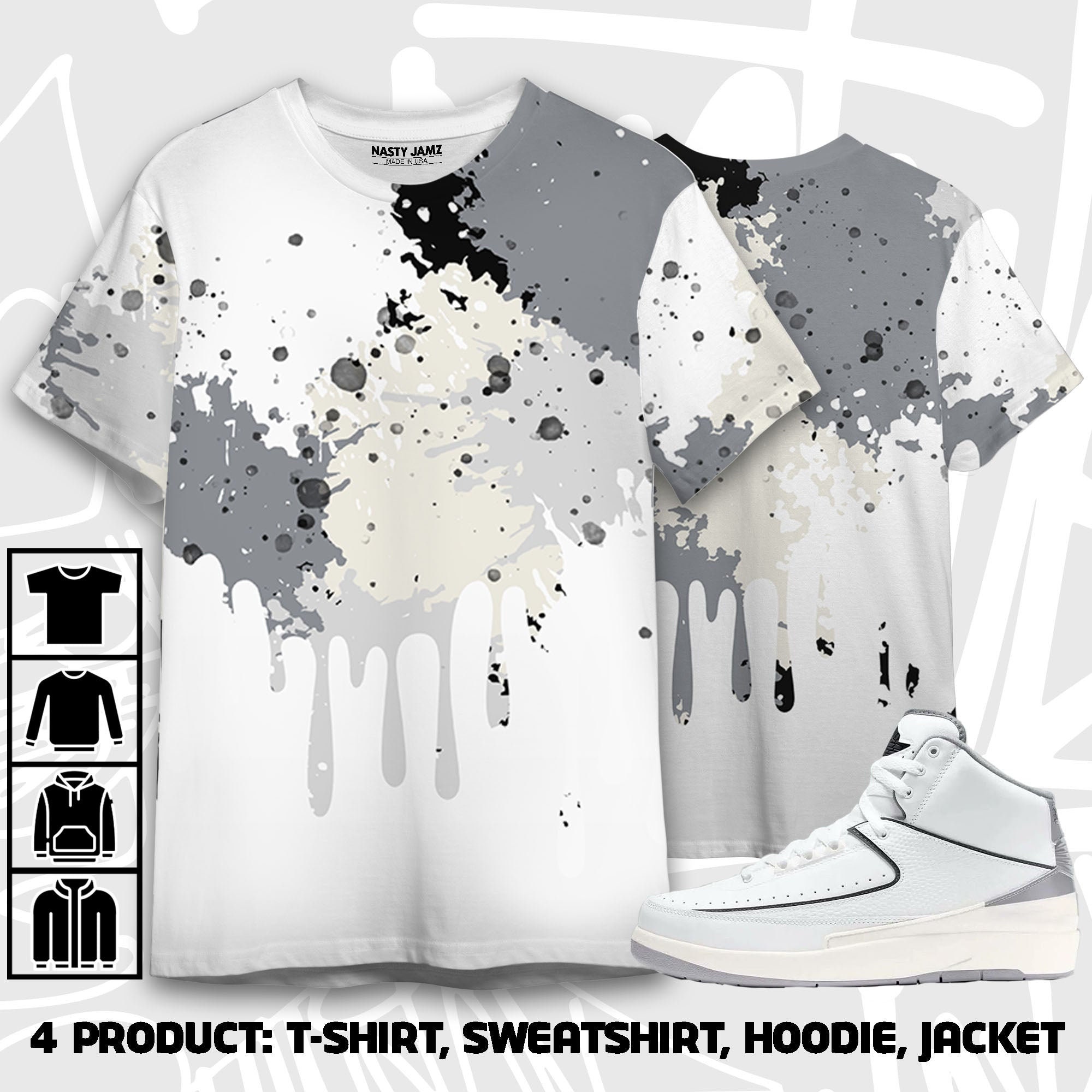 Jordan 2 Cement Grey Unisex T-shirt Sweatshirt Hoodie - Etsy