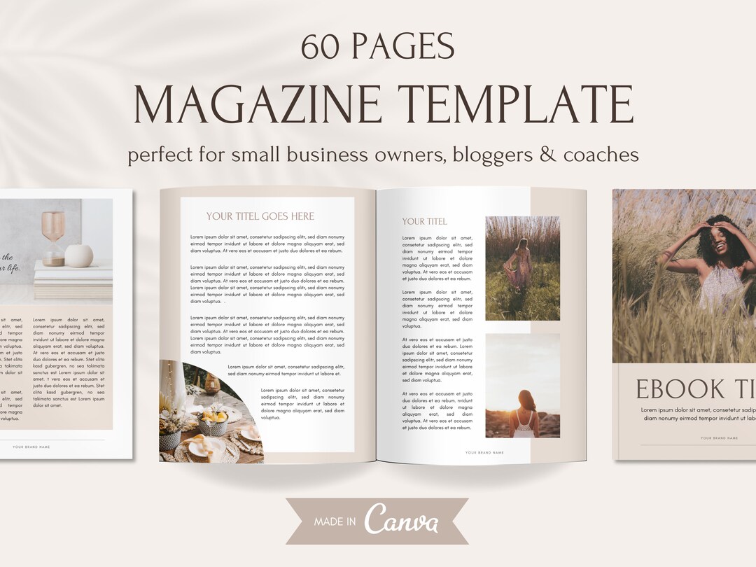 Magazine Template Canva Ebook Template Workbook Template Coaching