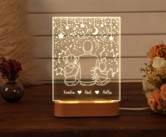 Custom Night Light. Fathers day gift Night light. Night Light For Dad. Best Father&#39;s Day Gift 2023. Father&#39;s Day Gift. Custom Name Light