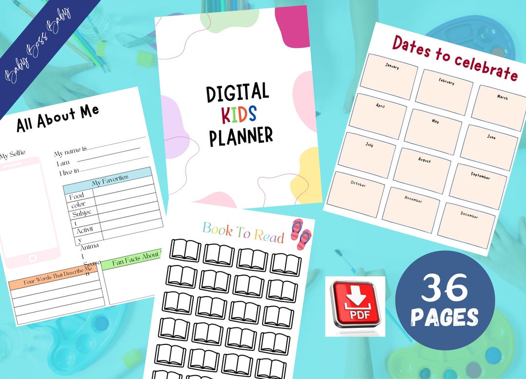 Printable Kids Daily Planner, Digital Planner for Kids, Fun and ...