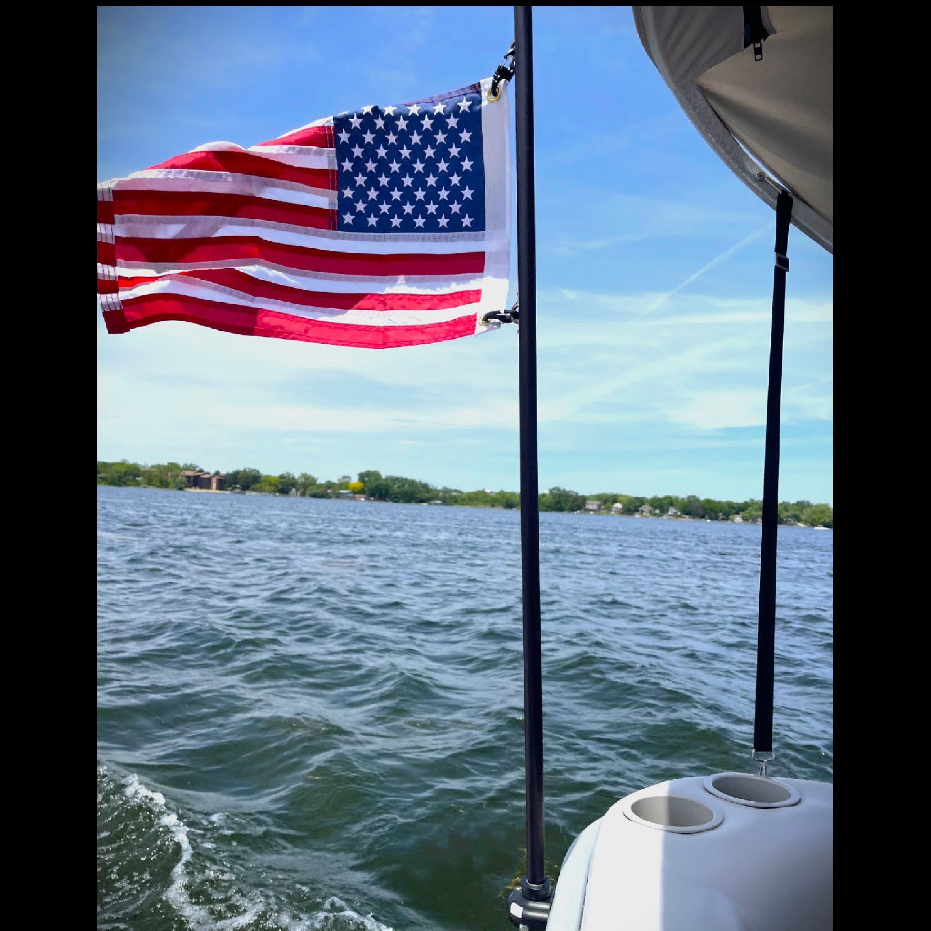 SandBar™ Marine-Grade Boat Flag Pole | Flag Pole Mount for boats, pontoons,  kayaks and more | Boat Accessories