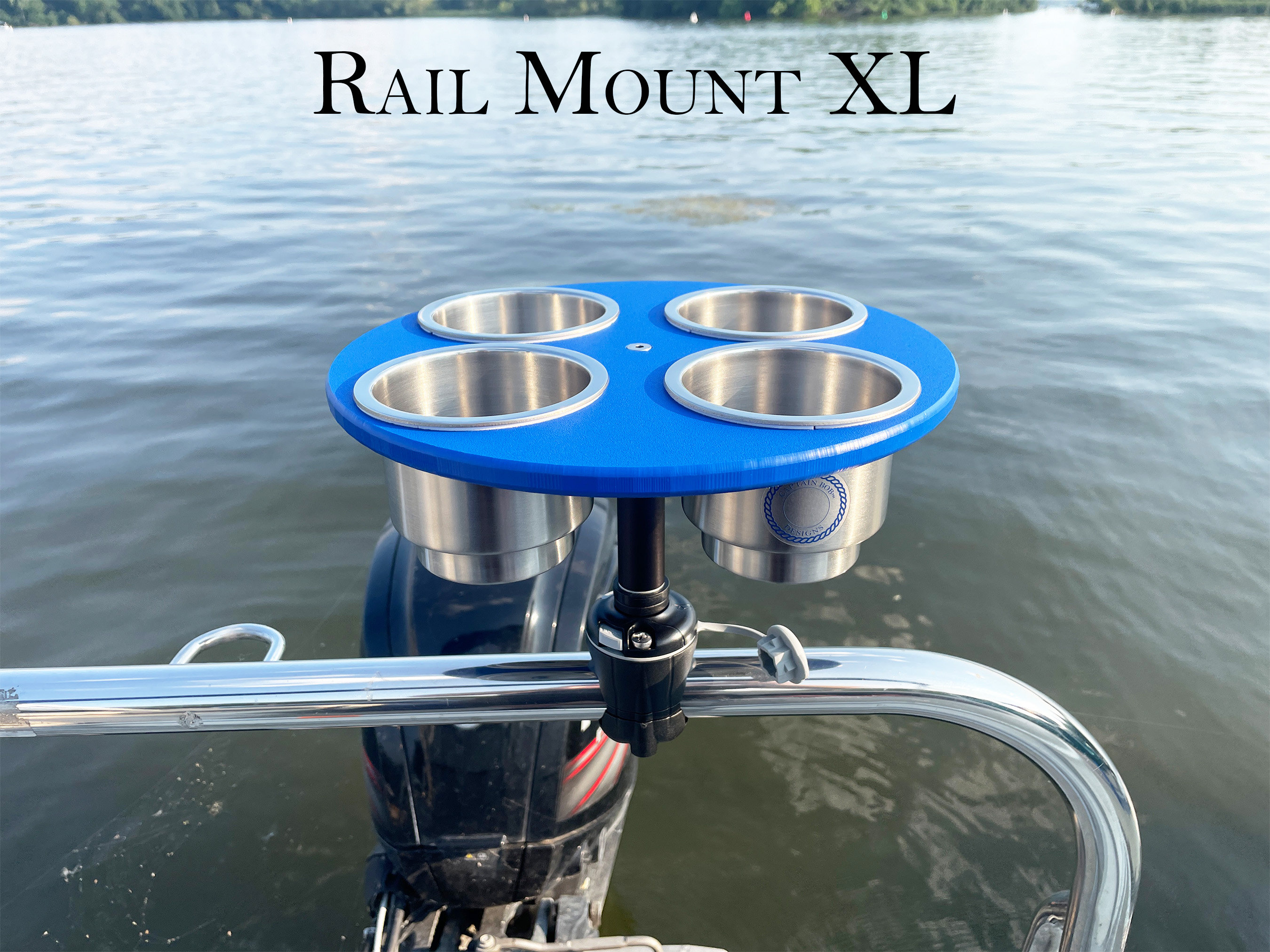 Boat Rail Cup Holder - 360° Drehbar, Einfache Montage Ohne Bohren, Für Pontoon Boot & Yacht