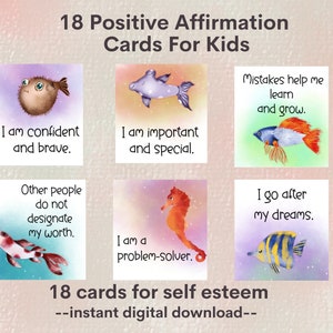 Affirmationskarten für Kinder Motivationskarten Kinder Positivität Karten Kinder Yoga, Montessori Flash Karten Kinder mentale Gesundheit Kinder täglich Mantra
