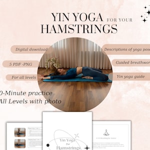 YIN Yoga For Hamstrings 60 minutes, Yin Yoga Sequence For yoga Teachers All levels, Yoga Template, Breathwork for Anxiety. Yoga Gift Yin