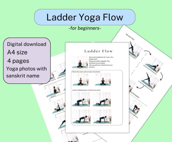 Flow Yoga Australia Flow Yoga Poster: Wall chart for Stretching