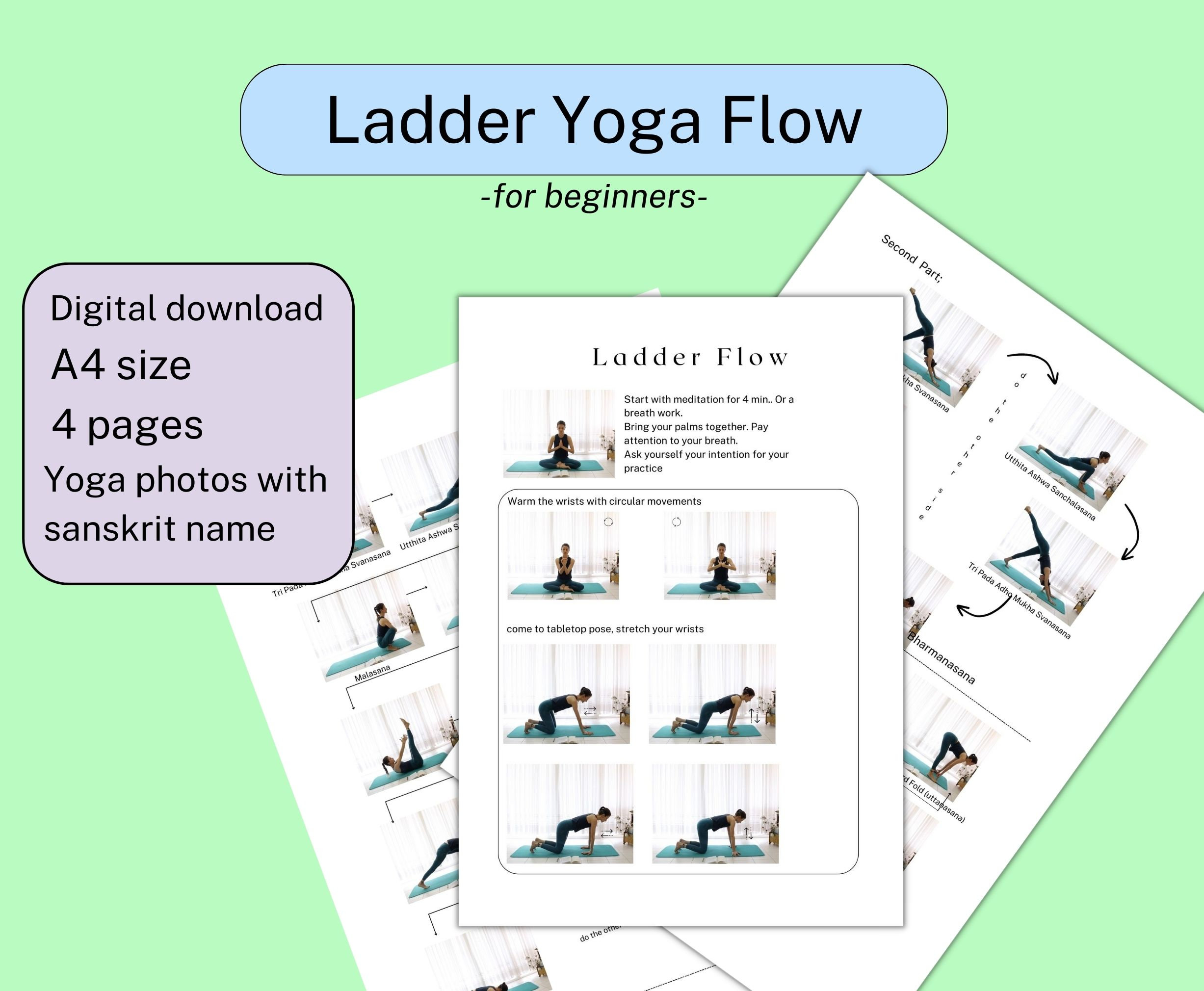 Ladder Yoga Flow for Beginner, Vinyasa Yoga Flow, Yoga Exercises ...