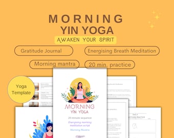 Awaken Your Spirit: 20-Minute Yin Yoga Morning Practice with Meditation & Morning Mantra, Yoga Template, Yin Yoga Sequence, Yoga Teacher,