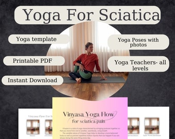 Yoga Exercises For All Level, Sciatica Pain, Vinyasa Flow for all Level, Sciatica Pain Relief Exercises, Vinyasa Flow, Digital Download