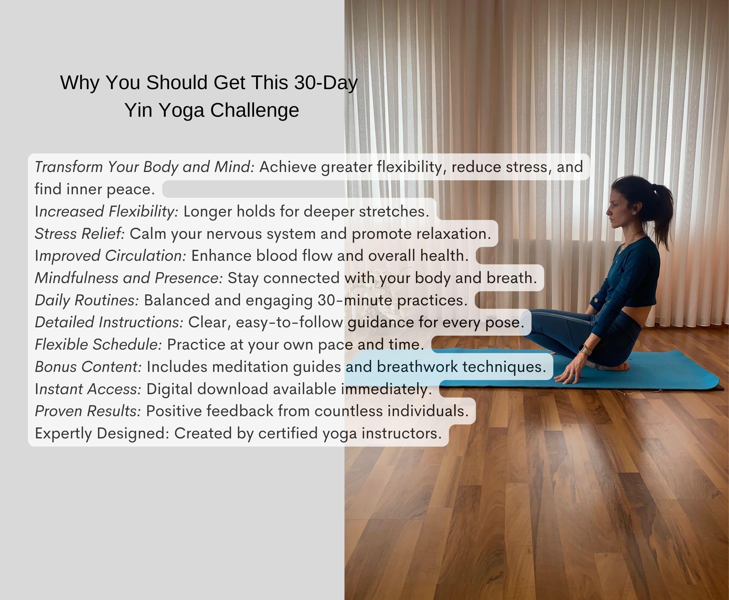 30-day Yin Yoga Challenge: Daily 30-minute Guided Routines for ...