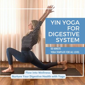Yin yoga voor het spijsverteringsstelsel met foto's - 60 min - yogasjabloon ter ondersteuning van je spijsverteringsstelsel, digitale download