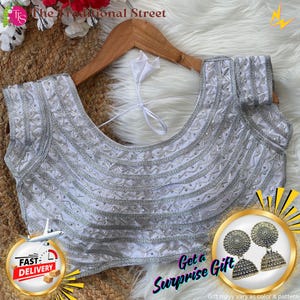 Handcrafted Pearl & Moti Blouse: Indian Wedding Wear with Latkans