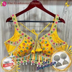 Navratri Kodi Shell Lace Blouse: Indian Festival Readymade Top