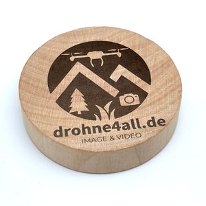 Flaschenöffner Holz rund, Untersetzer, Kapselheber, personalisiert magnetisch Bild 4