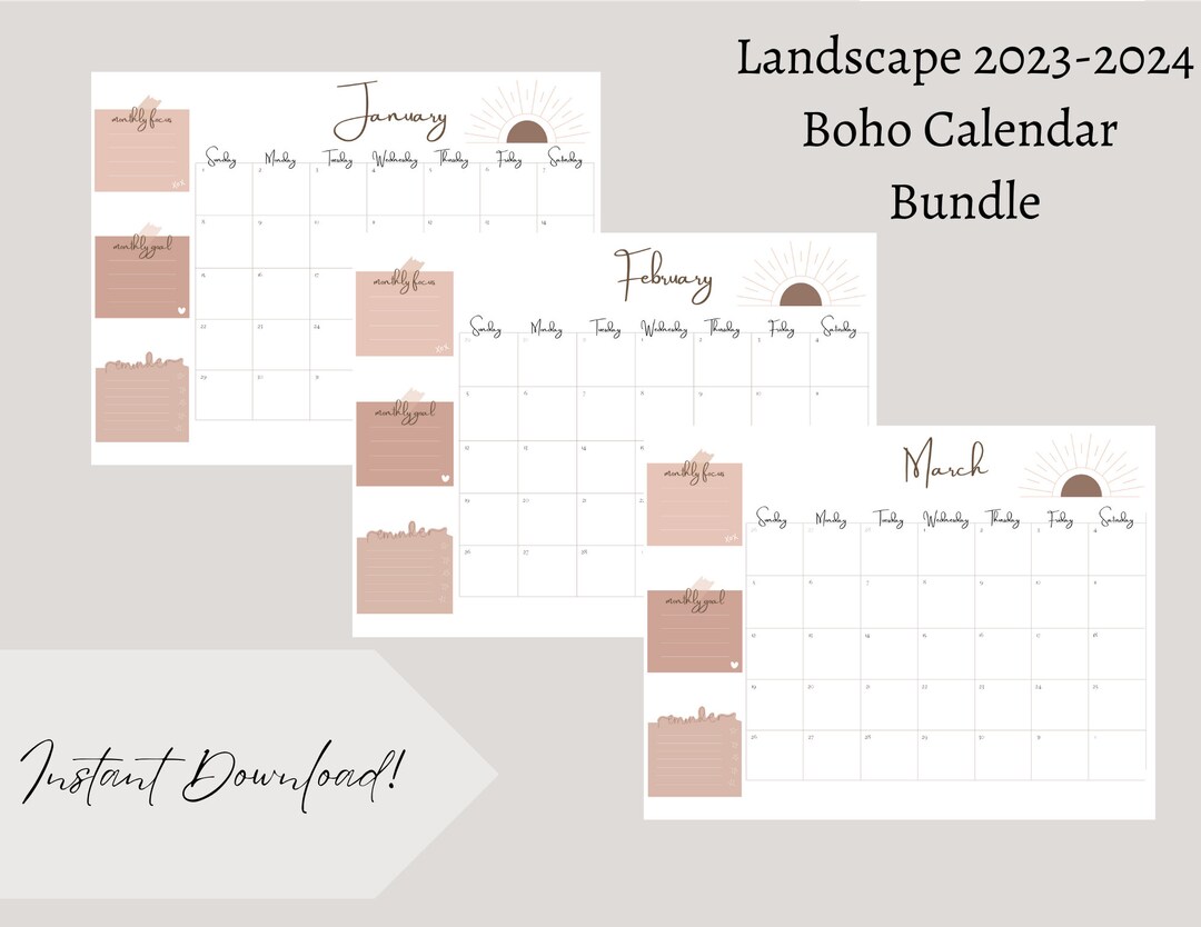 2023-2024 Printable Post It Calendar - Etsy Hong Kong