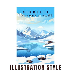 Sirmilik National Park, National Park Poster, Travel Wall Decor, Retro Travel Poster, Office Poster, Home Decor, National Park Prints