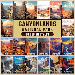 Canyonlands National Park Poster, Travel Wall Decor, Retro Travel Poster, Office Poster, Home Decor