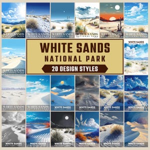 White Sands National Park Poster, Travel Wall Decor, Retro Travel Poster, Office Poster, Home Decor