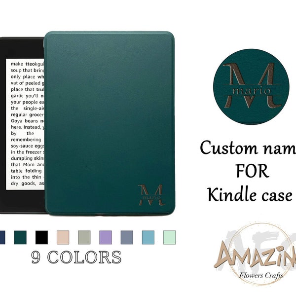 Custom name kindle case, Kindle paperwhite 11th Gen 6.8-Inch PaperWhite 10th Gen 6-Inch, Oasis 7-Inch | Clear Anti-drop KW5 Protective Case