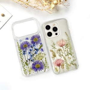 Real pressed flower phone case for iPhone 17 16 15 14 13 pro max 16e air, Google Pixel 9 10 pro 9A,Samsung S24 S25 Ultra Edge A16 A56
