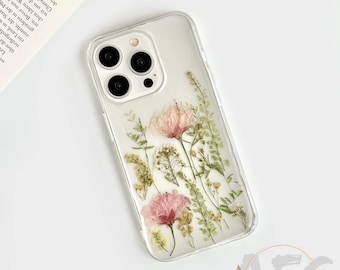 Real pink sakura flower phone case for iPhone 15 14 13 12 pro max X XR SE case, Google Pixel 7 8 pro case, Samsung Galaxy S23 S24 Ultra case