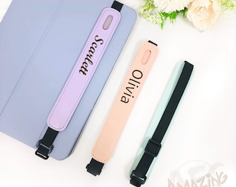 Personalized pen holder, adjustable length custom name pen case, suitable for apple pencil, sketch pencil, engraved greetings, date, logo